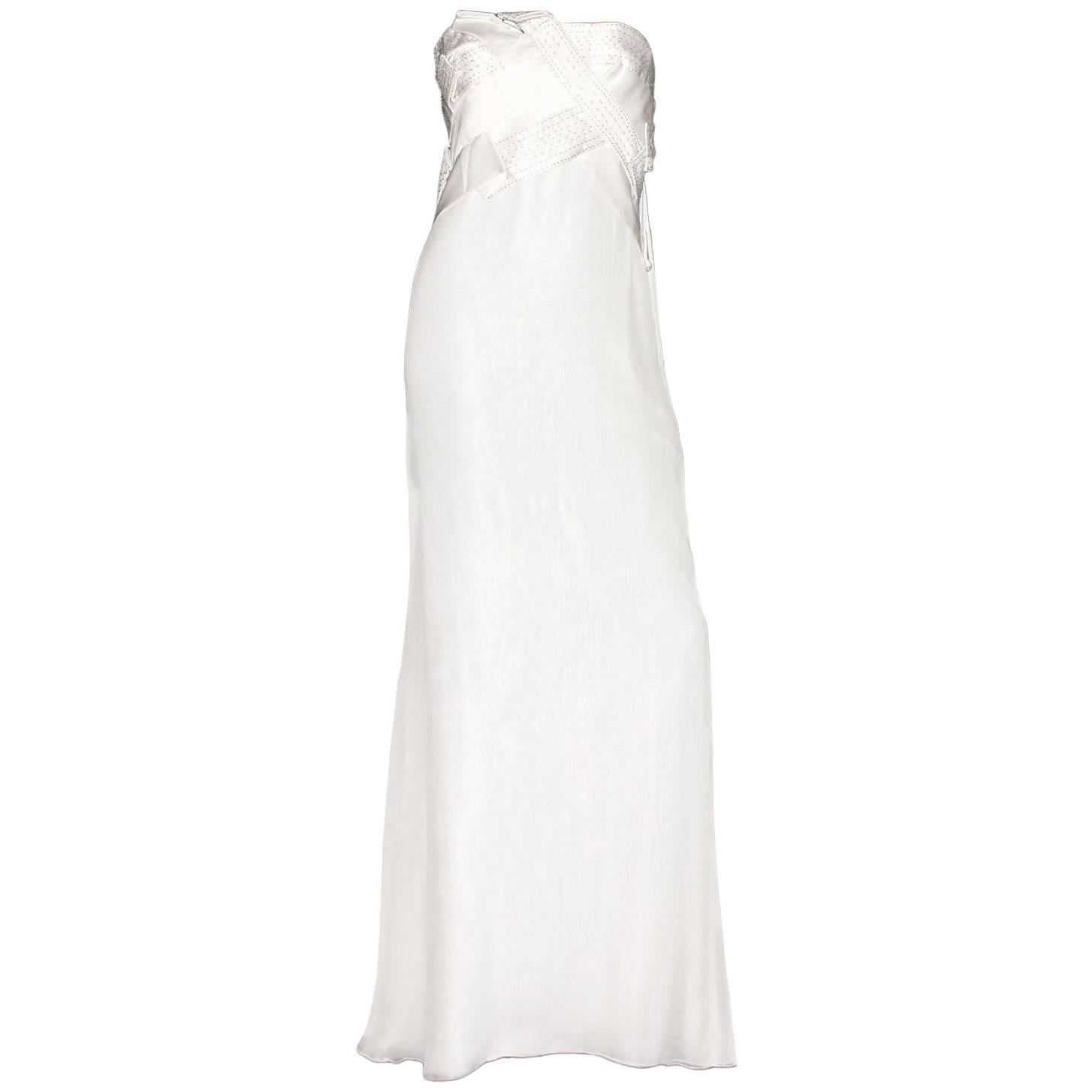 Amazing Versace Beaded Goddess Evening Wedding Bridal Gown Dress