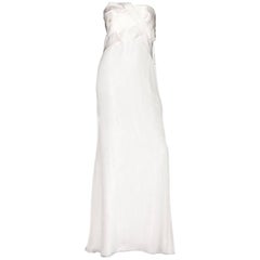 Erstaunliches Versace-Perlen-Göttin-Abend-Hochzeits-Brautkleid-Kleid