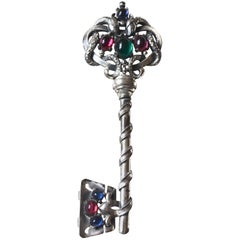 Vintage Alfred Philippe 1940s Oversized Key Brooch