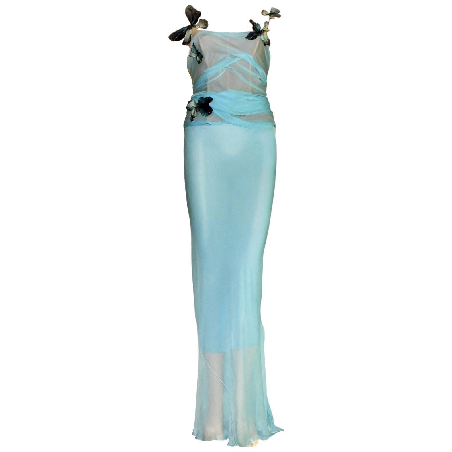 Pamela's Dolce & Gabbana 1998 Corset Butterfly Evening Gown Dress