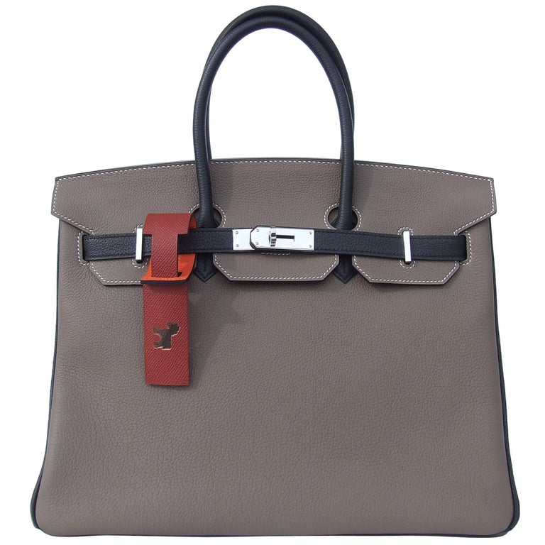 Hermès Petit H Luggage Tag Horse Leather Bag Charm Rouge H Orange at