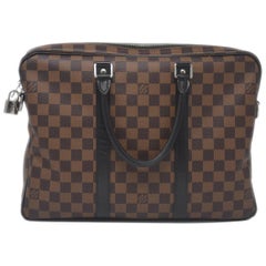 Louis Vuitton Porte Documents Voyage Damier Ebene Bag