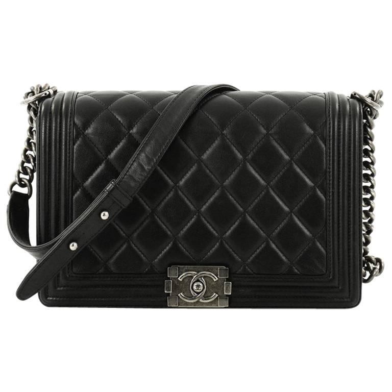 Chanel Boy Quilted Lambskin New Medium Flap Bag at 1stdibs
