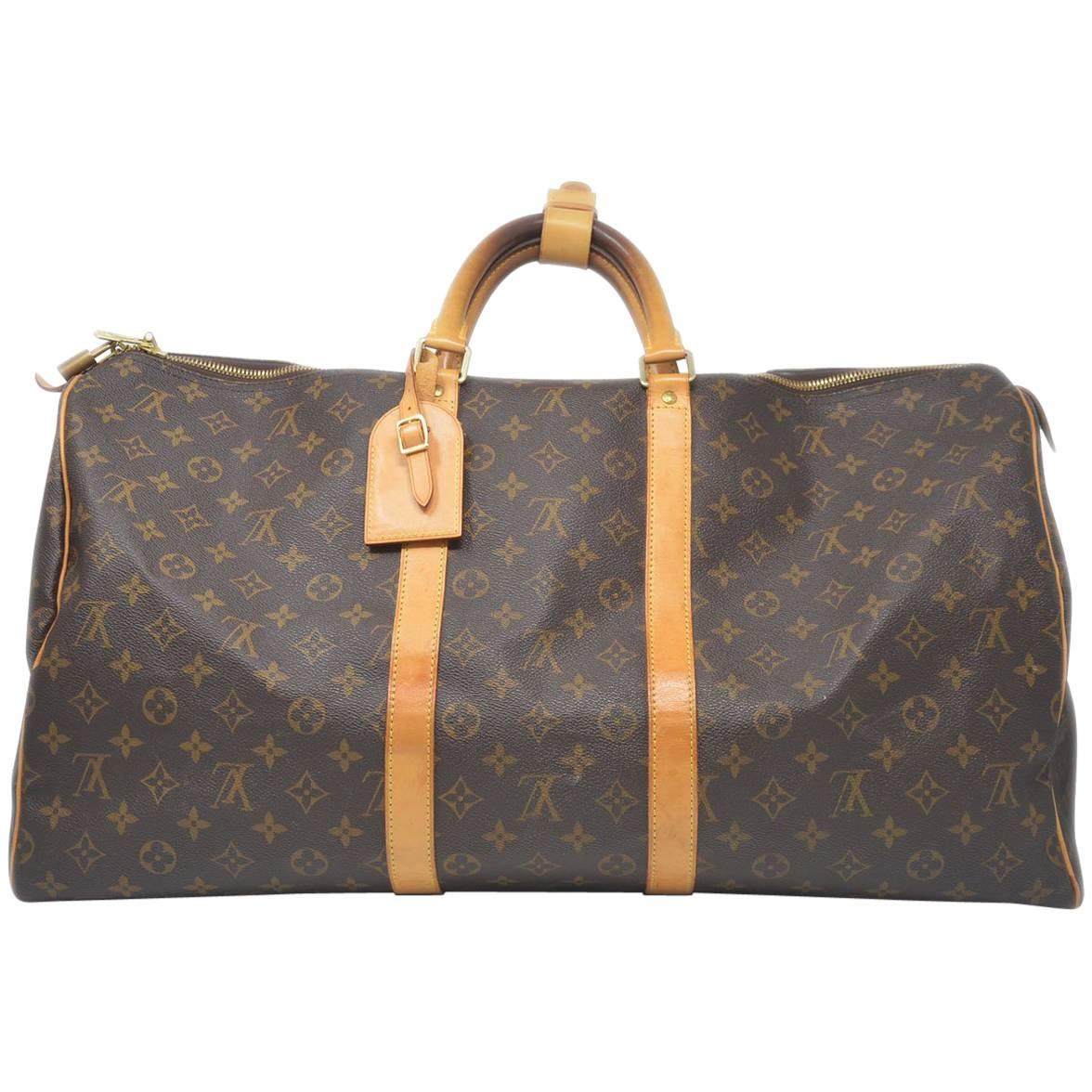 Louis Vuitton Keepall 55 Monogram Duffle Bag