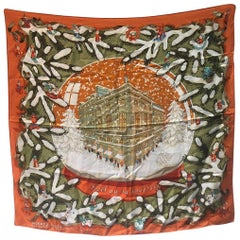 Hermes Noel au 24 Faubourg Silk Scarf 