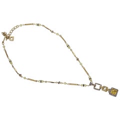 St. John Gold tone Pendant Necklace