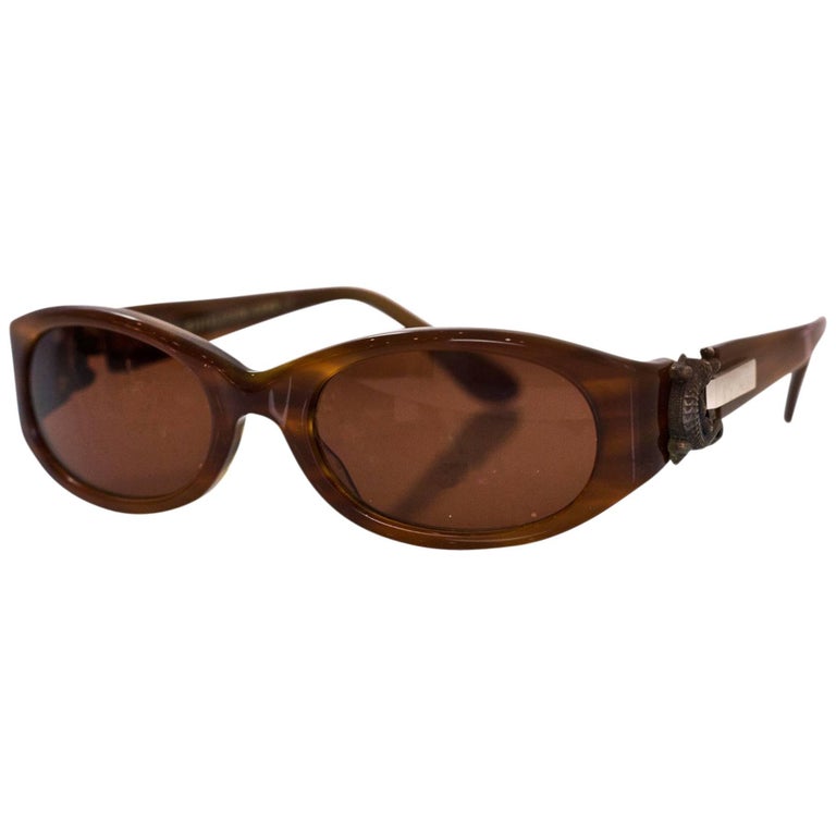 Kieselstein-Cord Brown Surrender Sunglasses with Case For Sale at 1stDibs