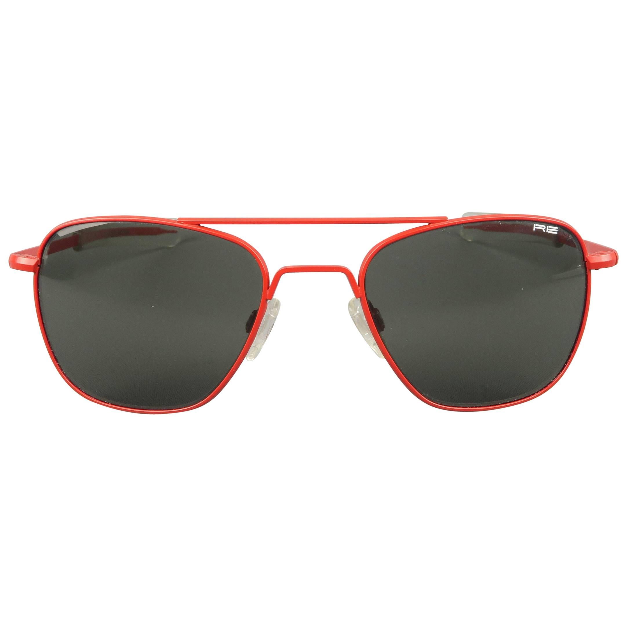 MICHAEL BASTIAN x Randolph Engineering Red Metal Aviator Sunglasses