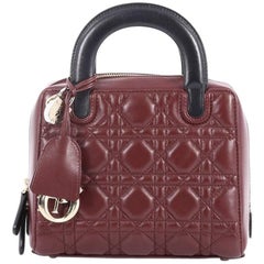 Christian Dior Lily Bowling Bag Cannage Quilt Lambskin Mini 