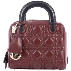 Christian Dior Lily Bowling Bag Cannage Quilt Lambskin Mini