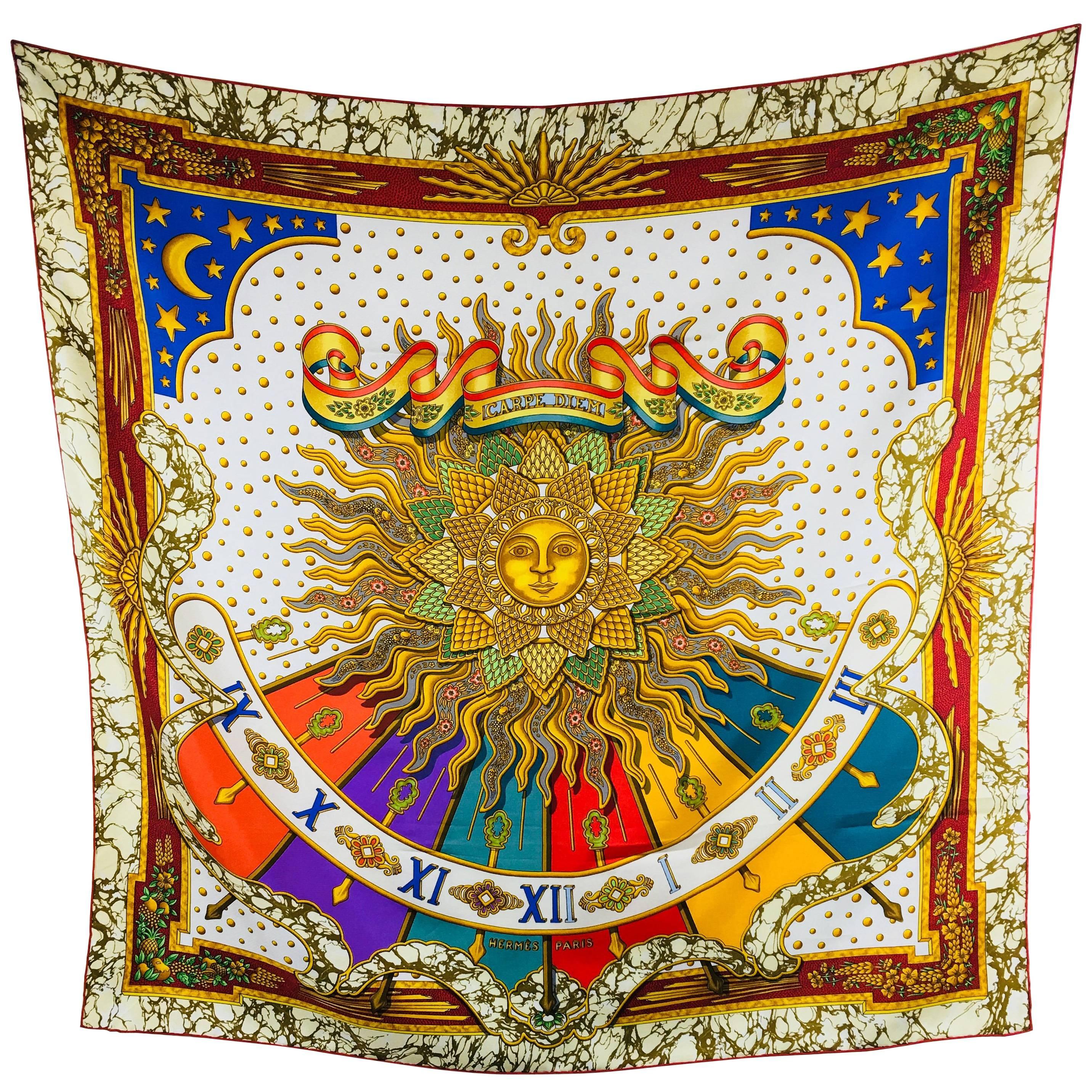 Hermes Carpe Diem - 3 For Sale on 1stDibs | hermes carpe diem scarf, modern carpe  diem, hermes carpes