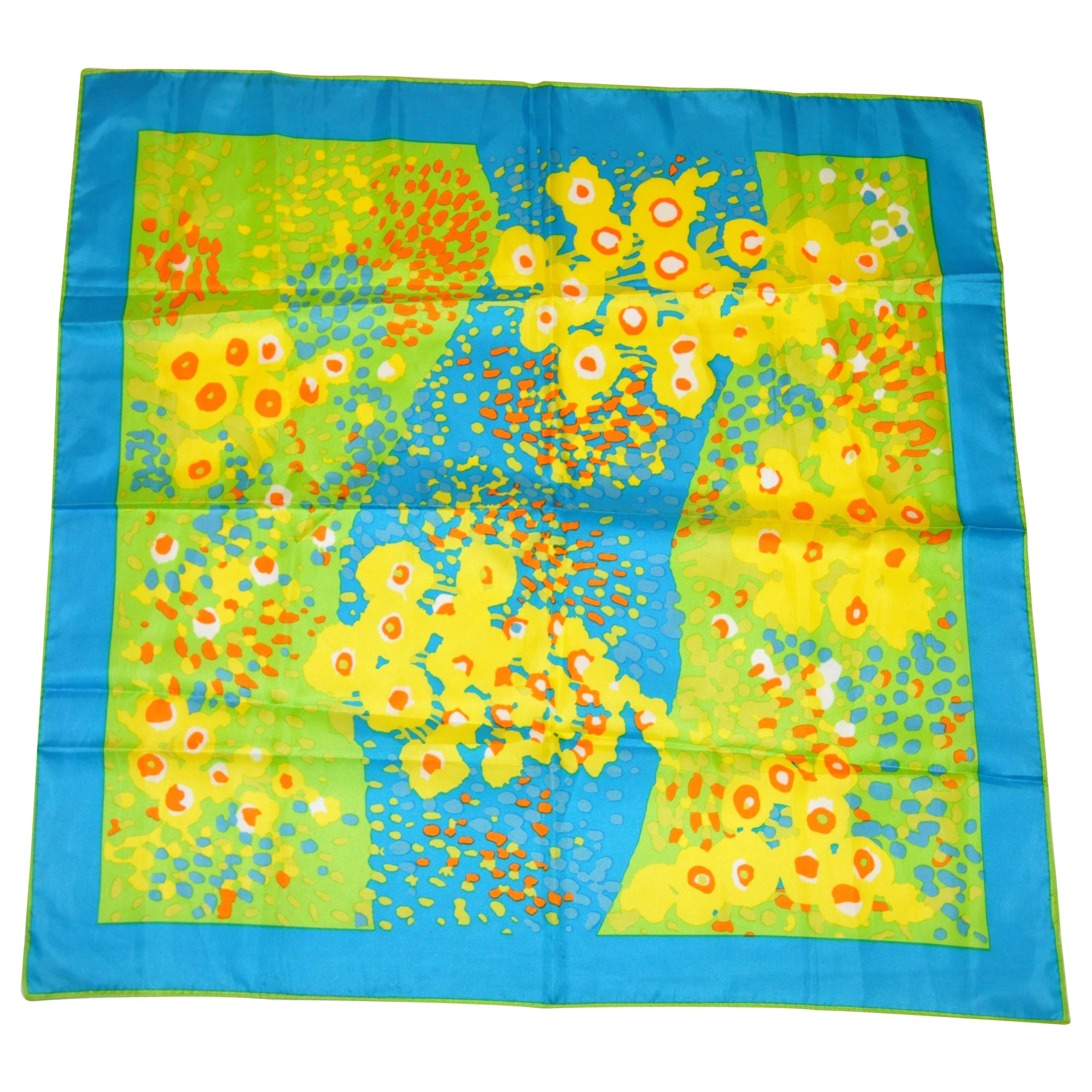 Whimsical and Cheerful "Summertime Blooms" Scarf For Sale