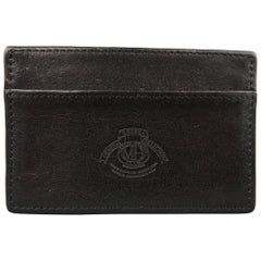 Ghurka Vintage Men's Black Leather Embossed Card Case