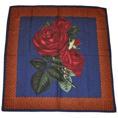 Perry Ellis "Portrait of Roses" Textured Silk Jacquard Scarf