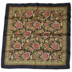Vintage Dumont Multi-Color "Winter Palseys" Silk Handkerchief