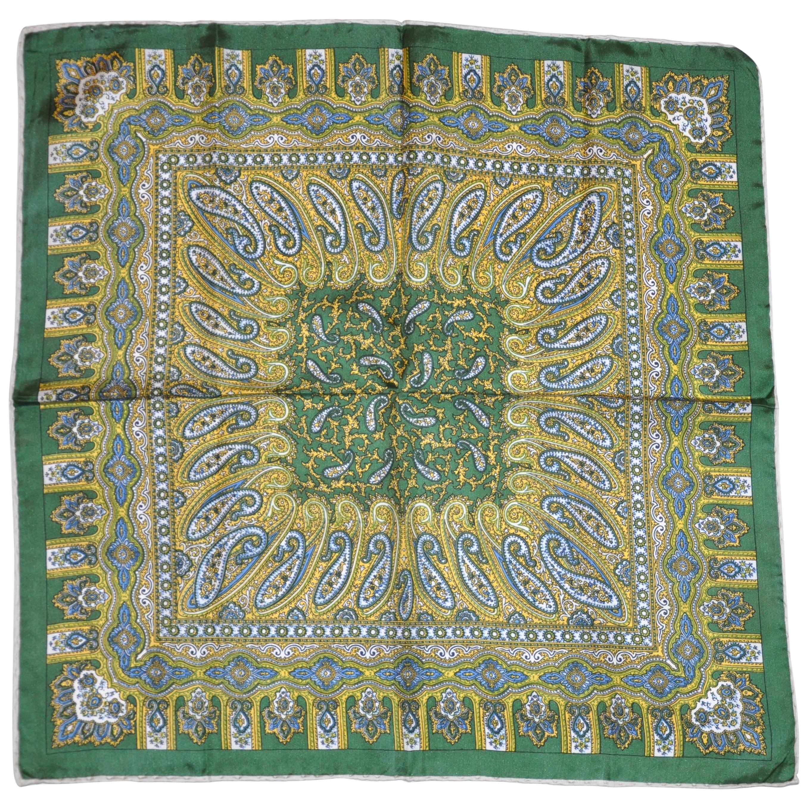 Dumont Majestic Irish Green Palsey Silk Handkerchief