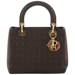 Christian Dior Lady Dior Handtasche Cannage Quilt Nylon Medium