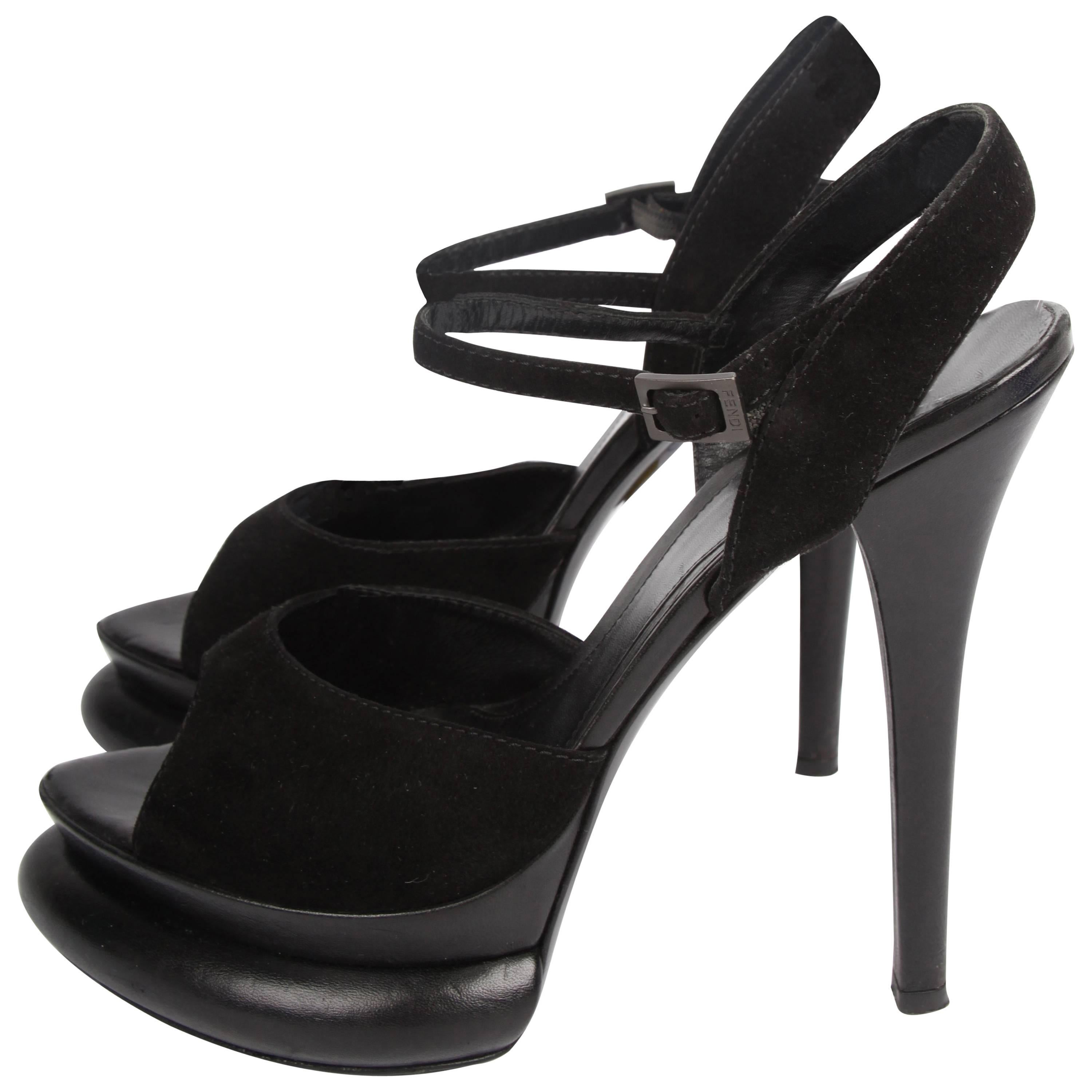 Fendi Slingback Heels - black For Sale
