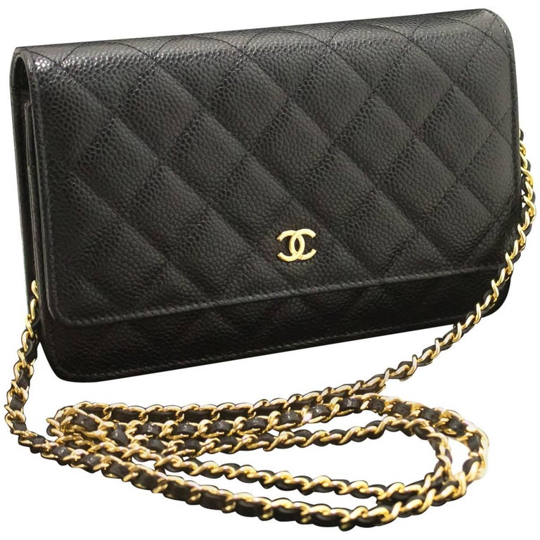 Never Used Chanel Caviar Wallet On Chain Woc Black Shoulder Bag