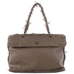 Bottega Veneta Tiina Bag Fringe Leather with Intrecciato Detail Large