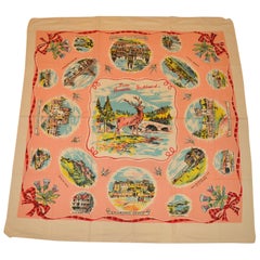 Vintage Scotland's "Frae Bonnie Scotland" "Scenes of Scotland" Cotton Tablecloth