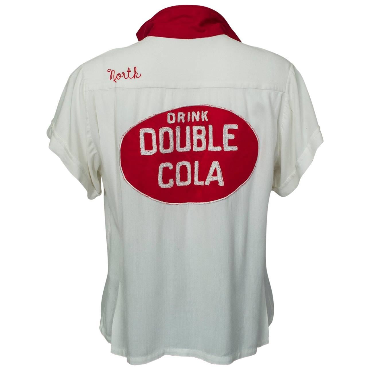 King Louie Double Cola Bowling Shirt Embroidered "Lucille", 1950s