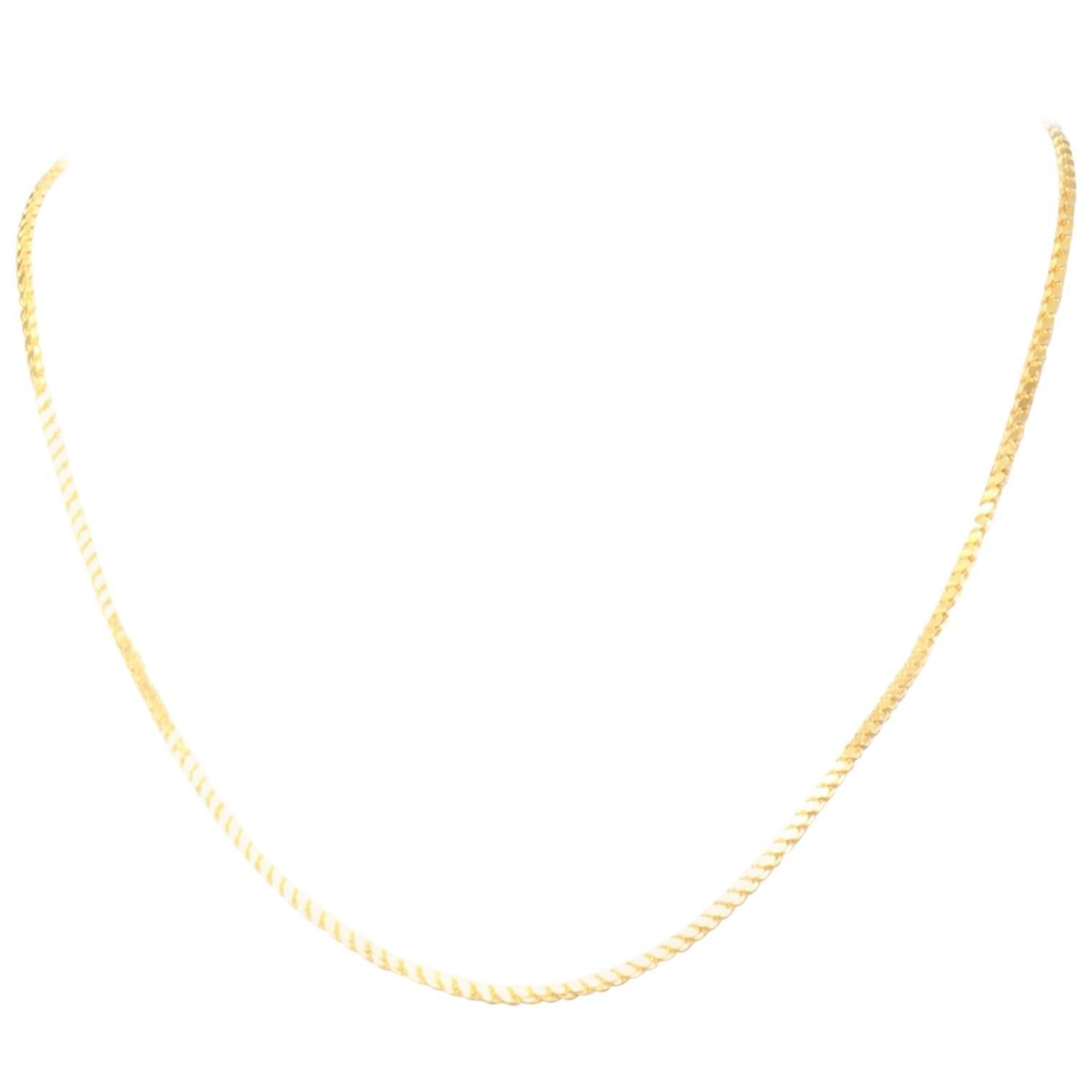 22ct yellow gold serpentine link chain 