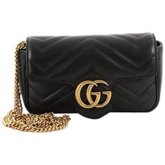Gucci GG Marmont Flap Bag Cuir Matelasse Super Mini