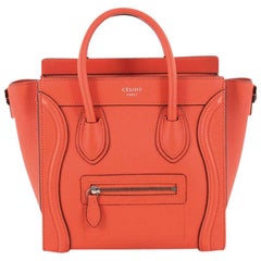 Celine Luggage Handbag Grainy Leather Nano