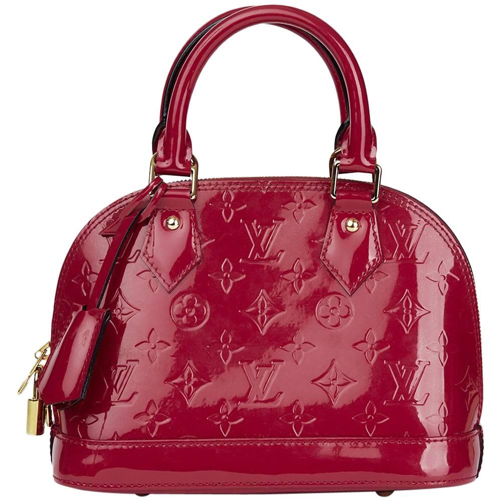 2014 Louis Vuitton Indian Rose Vernis Leather Alma BB