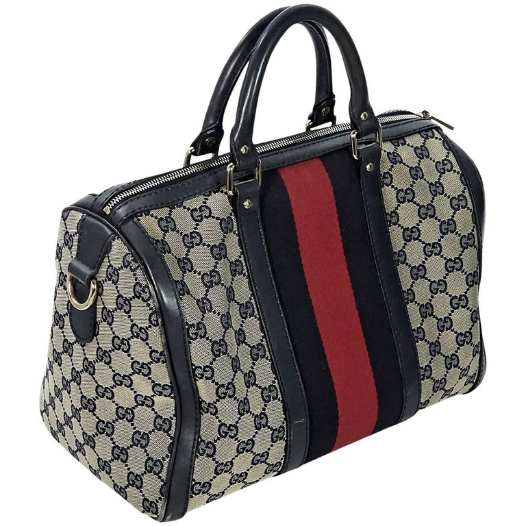 Gucci Navy Blue Medium Joy Duffel Bag For Sale at 1stdibs