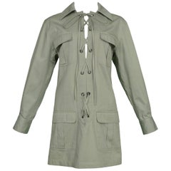 Yves Saint Laurent Green Safari Tunic, 1978