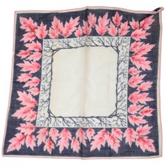 Used "Signs of Autumn Leaves" Swiss Cotton Handkerchief