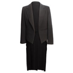 Yohji Yamamoto Jacket With Pleated Coat Tail at 1stDibs | coattail jacket