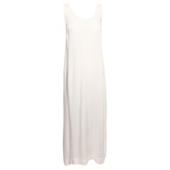 Dries Van Noten Full Length White Singlet Style Dress