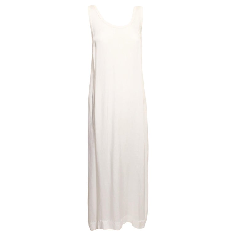 Dries Van Noten Full Length White Singlet Style Dress For Sale at ...