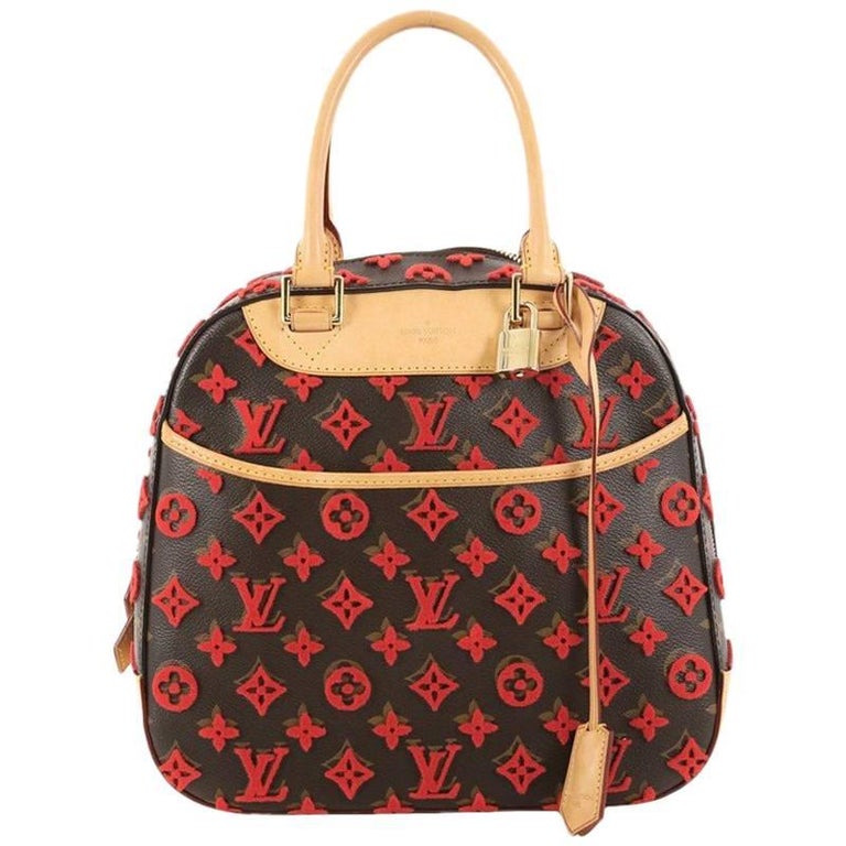 Louis Vuitton Tuffetage Deauville Cube in Red / Rouge Limited