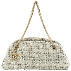 Chanel Just Mademoiselle Handbag Tweed Medium