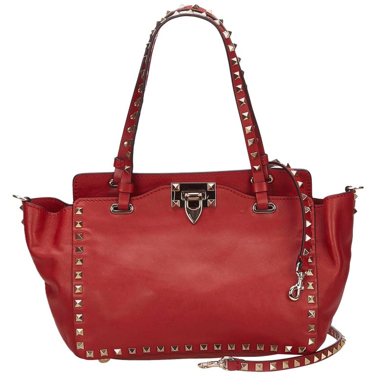 Valentino Red Small Rockstud Tote Bag For At 1stdibs Valentino Red Small Rockstud Tote Bag For