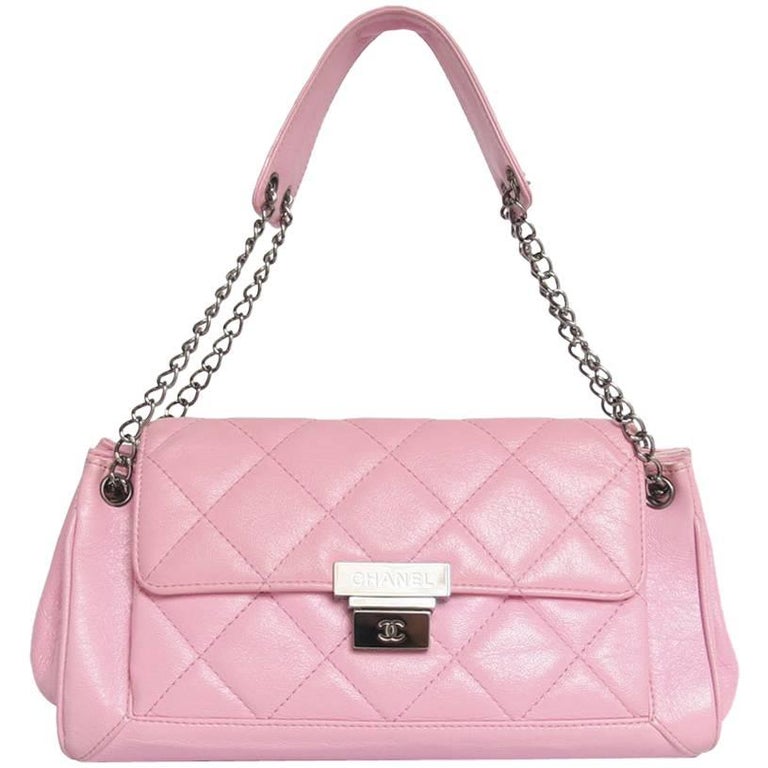 Chanel Bag in Aged Pink Leather at 1stDibs