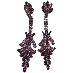 Purple Swarovski Crystal Earring