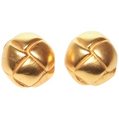 Hermes Knot Button Clip-On Earrings