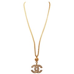 Chanel Vintage CC Pendant Necklace 