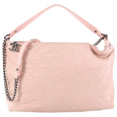 Chanel Coco Daily Hobo Quilted Iridescent Calfskin Large