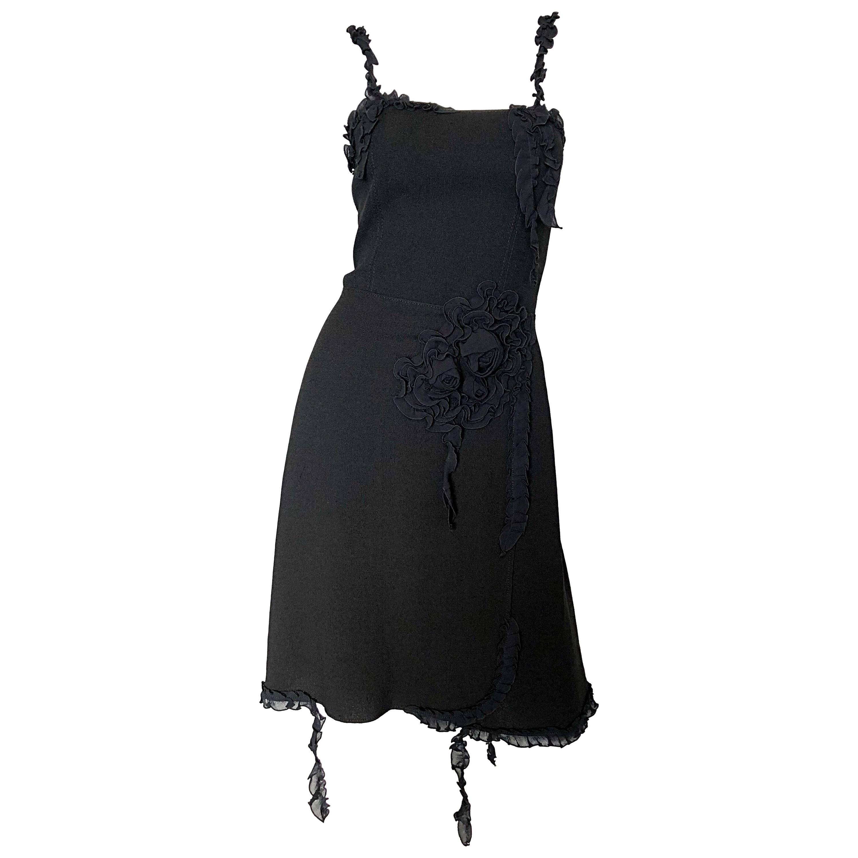 1990s Moschino Cheap & Chic Avant Garde Vintage 90s Little Black Dress