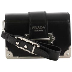 Used Prada Cahier Crossbody Bag City Calf Small