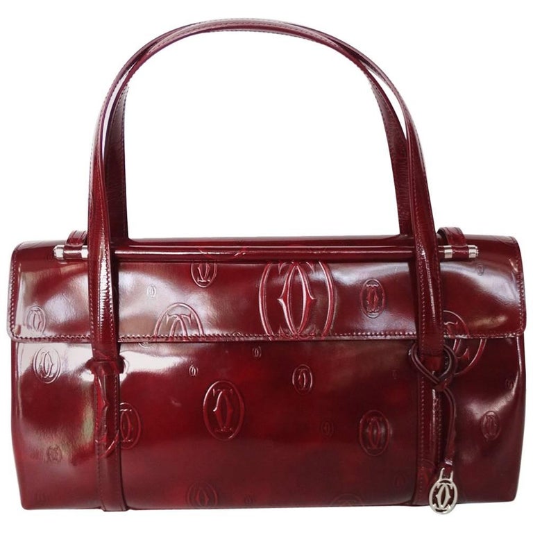 2006 Cartier Happy Birthday Bordeaux Embossed Patent Bag For Sale at  1stDibs | cartier happy birthday bag
