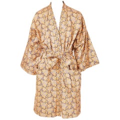 Vintage Geoffrey Beene Patterned Belted Kimono 