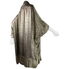 1920's Liberty of London Gold Lame Cocoon Coat