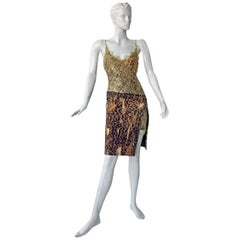 Christian Dior by John Galliano Runway Leopard and Lace Day to Evening Dress